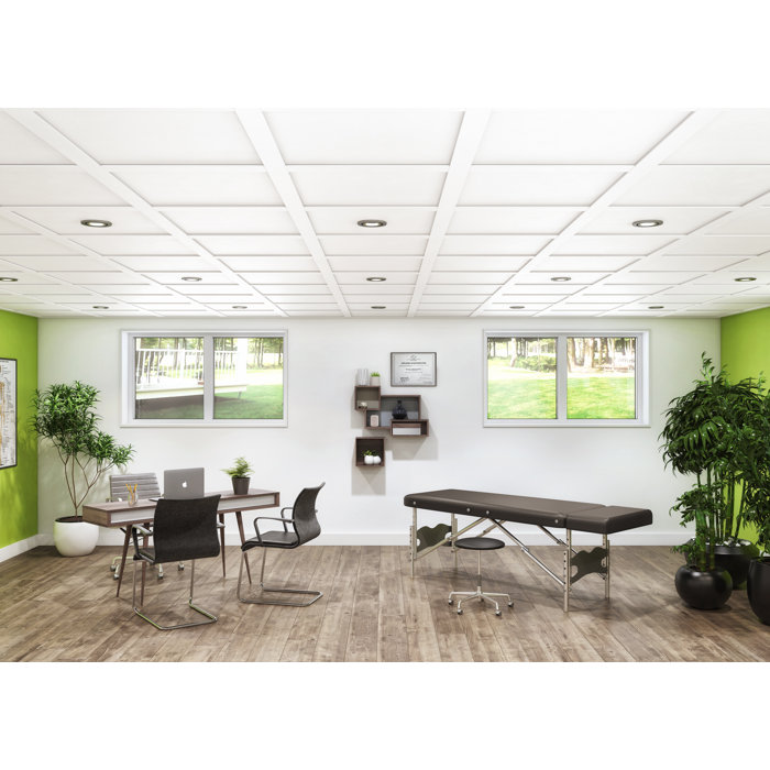 Embassy Ceilings 80 Sq. ft. Suspended Ceiling Tile and Grid Kit